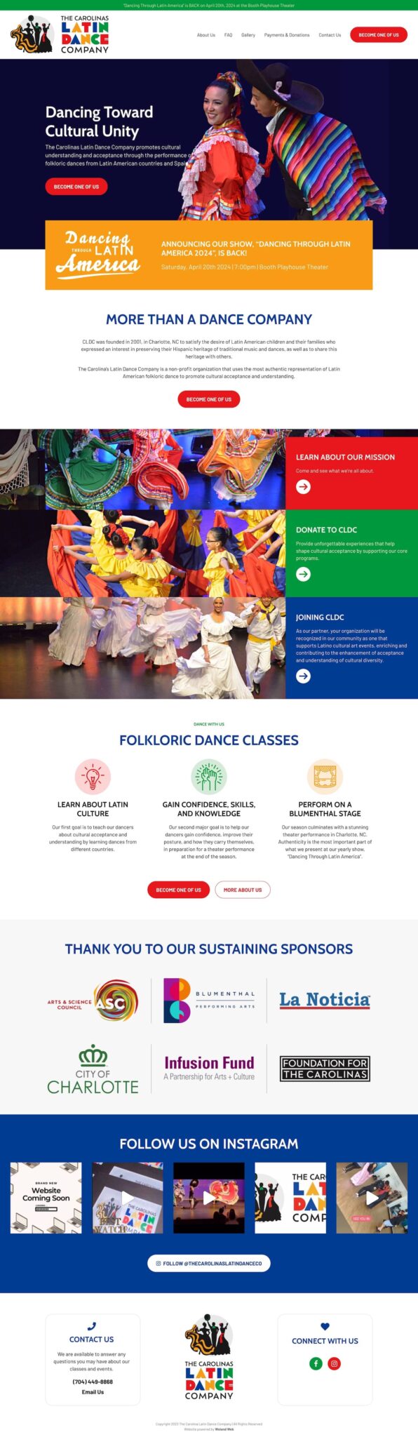 Woland Web Portfolio - The Carolinas Latin Dance Company