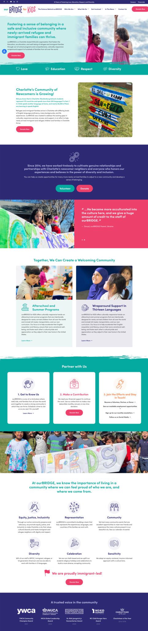 Woland Web Portfolio - Our Bridge For Kids