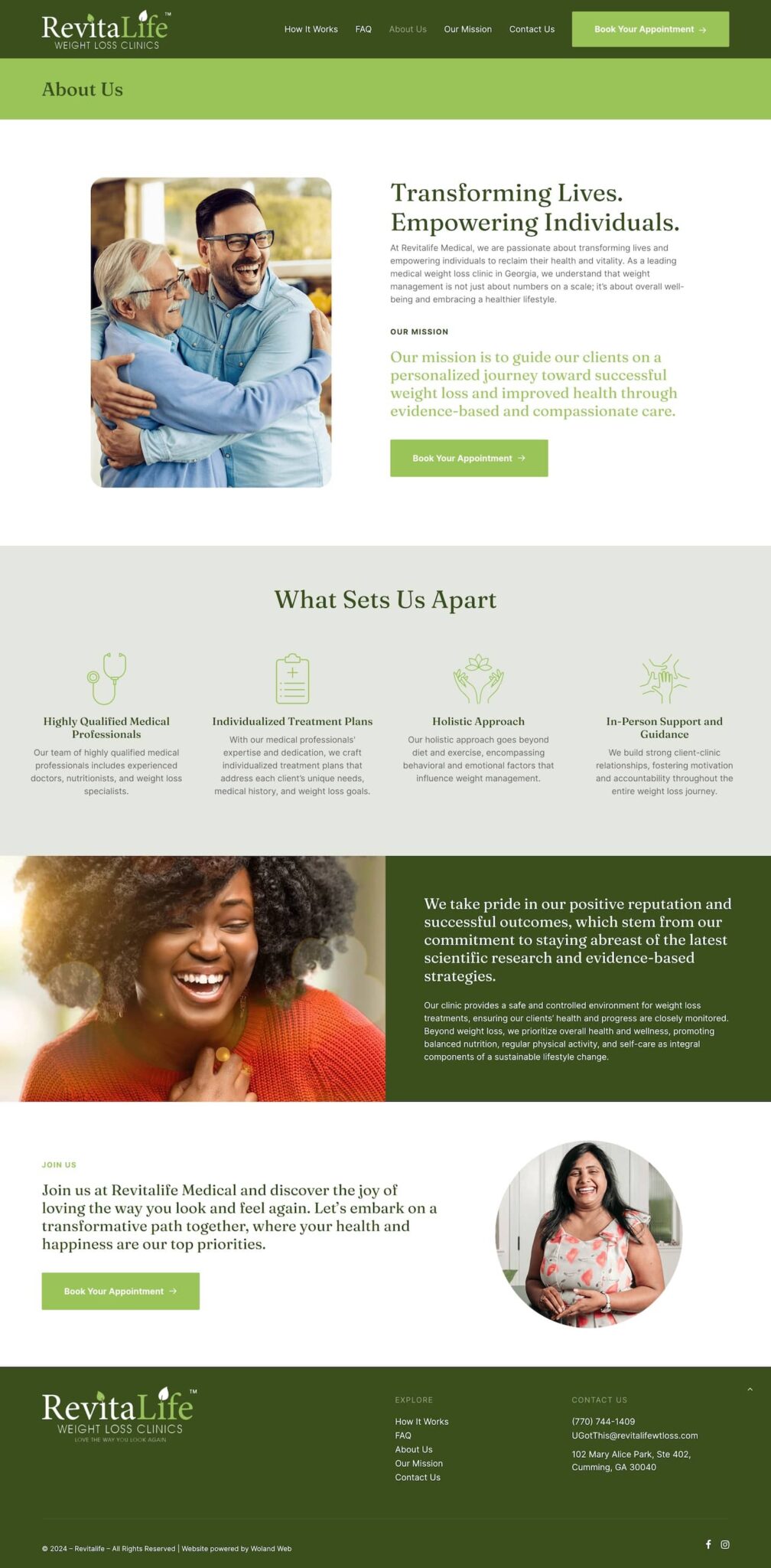 Revitalife website-screenshot of about page