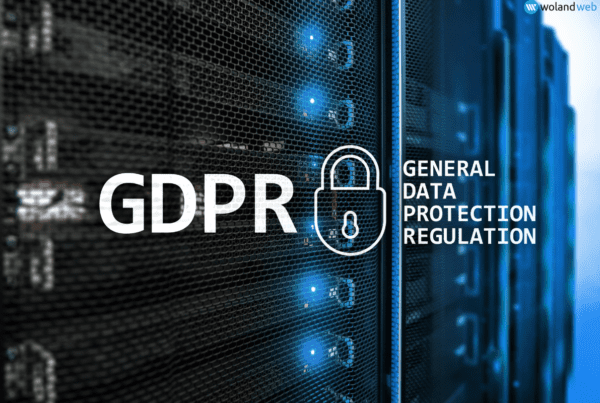 server with text in front "GDPR General Data Protection Regulation"